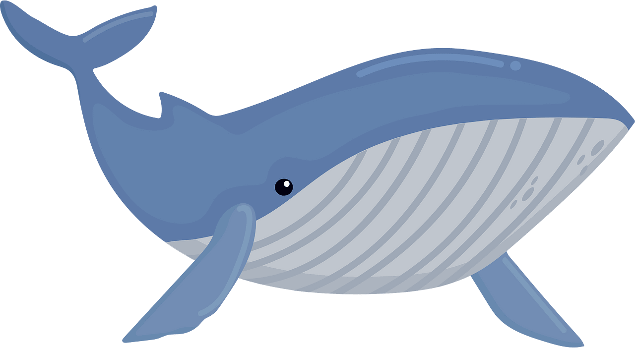 رسمة الحوت الأزرق